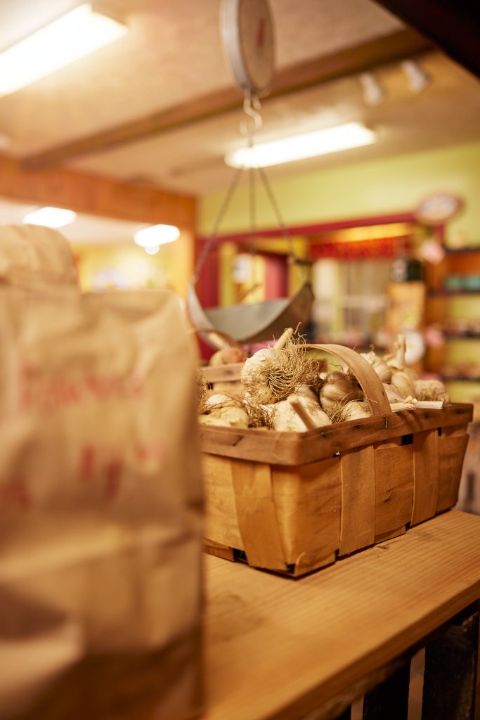 Sweet Treat Trail 2025: Locally Grown=Sustainable & Fresh Basked of freshly harvested garlic