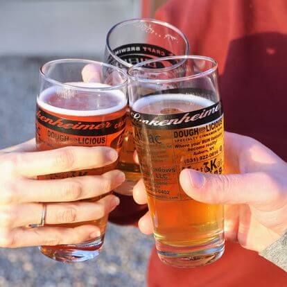 Experience Spring in Harriet Tubman’s Chosen Hometown three beer glasses raised in a toast