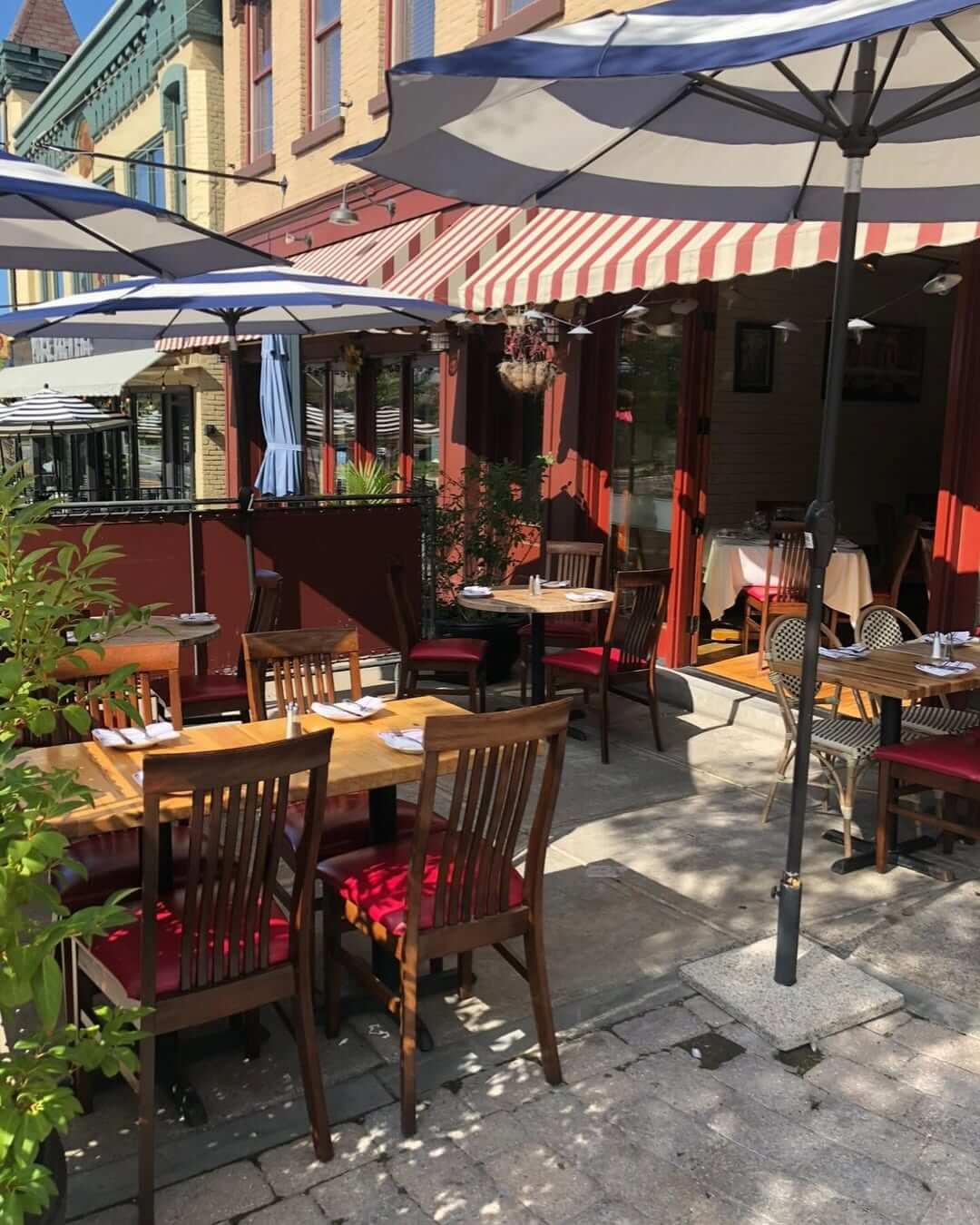 Your Zodiac Sign, Your Cayuga County Dining Match Outdoor dining tables under umbrellas