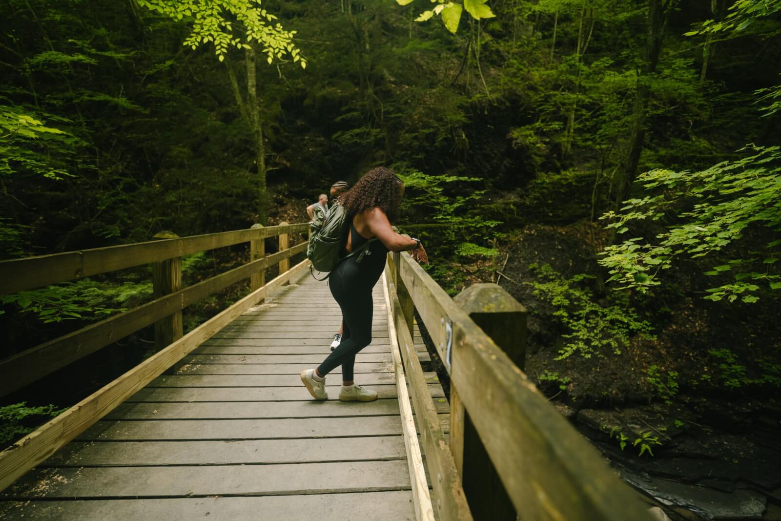 Fillmore Glen walking bridge.  