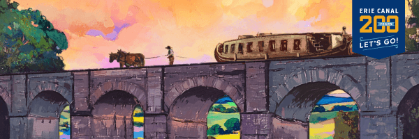 Erie Canal Bicentennial Celebration Erie Canal Illustration of Richmond Aquaduct