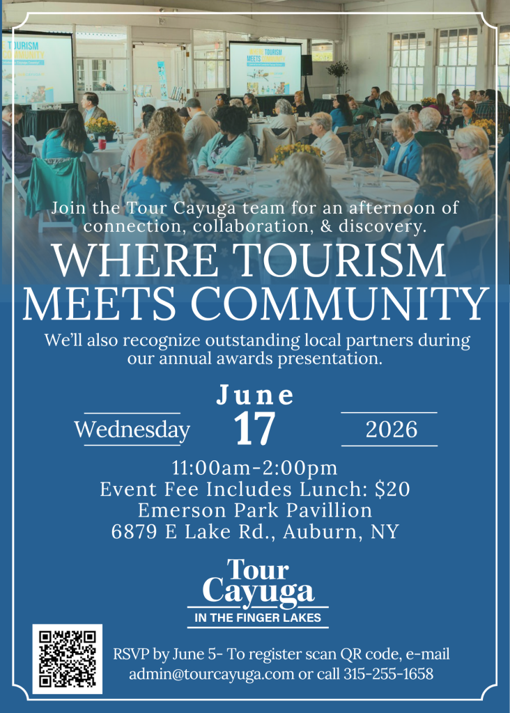 Tour Cayuga to Host Where Tourism Meets Community Summit, June 17