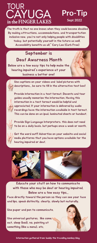 Pro-Tip Deaf Awareness Month Infographic
