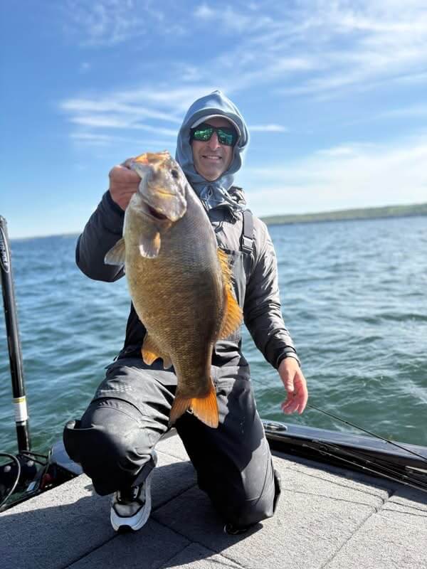 9-pound smallie caught on Cayuga Lake