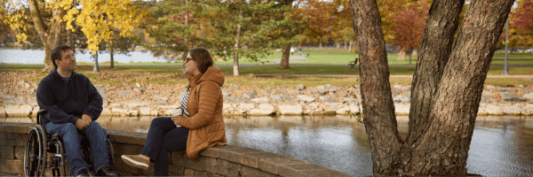 Celebrating Disability Pride Month: Building a More Inclusive Cayuga County Man in wheelchair in the park in the fall