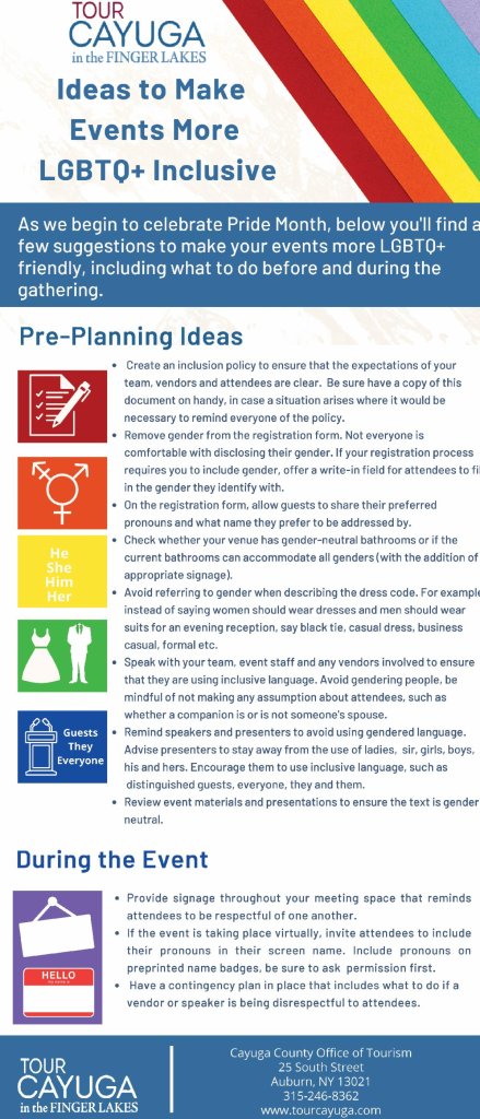 Pro-Tip Infographic on LGBTQ Event Planning